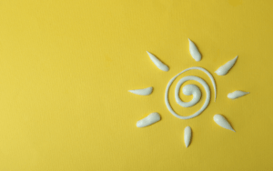 Best sunscreen for women for the face, for oily skin, and sensitive skin. Shop sun protection. Sunscreen on a yellow background.